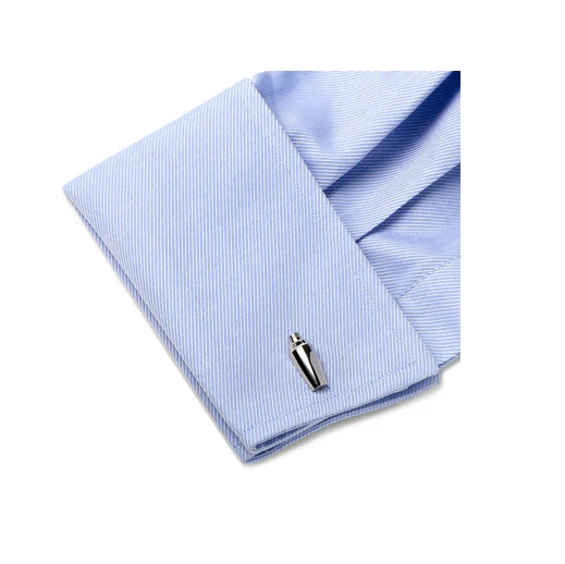 Men’s Cufflinks- Sterling Silver Martini Shaker Design - Image 5
