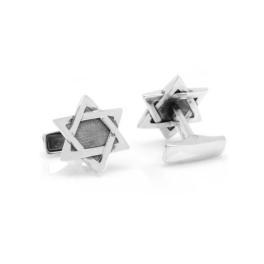 Men’s Cufflinks- Sterling Silver Star of David - Image 3