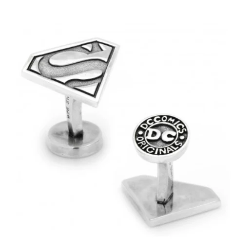 Men’s Cufflinks- Sterling Silver Superman (Officially Licensed DC Comics) - Image 2
