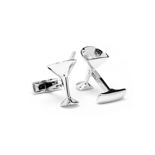 Men’s Cufflinks- Sterling Silver Vintage Martini Glasses - Image 4