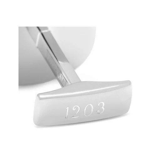 Men’s Cufflinks- Sterling Silver with Carved Fleur-de-Lis Design - Image 3