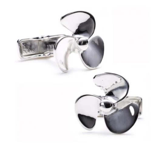 Men’s Cufflinks- Sterling Silver Yachtsman's Propellers - Image 3