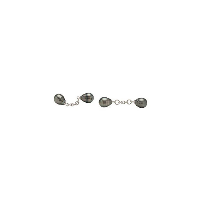 Men’s Cufflinks- Featuring 9mm Tahitian Cultured Pearls - Image 2