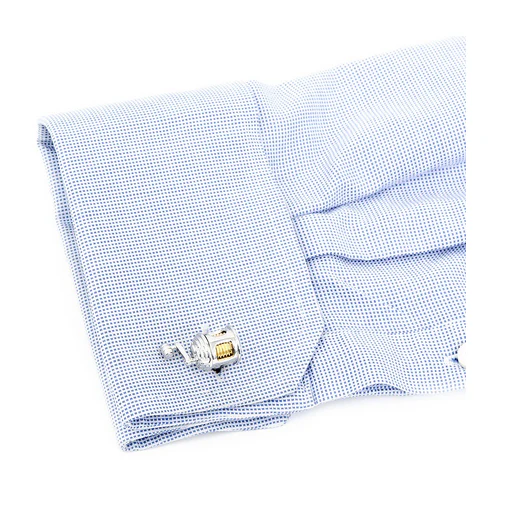 Men’s Cufflinks- Two-tone Fishing Reels - Image 4
