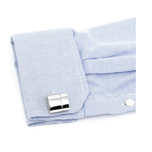 Men’s Cufflinks- Polished Silver Ovals featuring Wifi Internet Hotspot and 2GB USB Flash Drive (Designer, Ravi Ratan) - Image 5