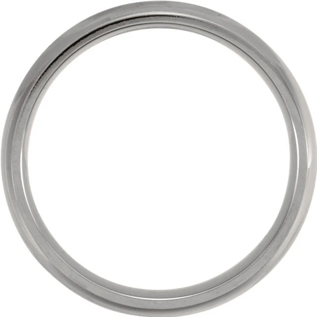Men’s Wedding Band – The Ariel Sharon Ring (6mm Titanium Domed) - Image 3