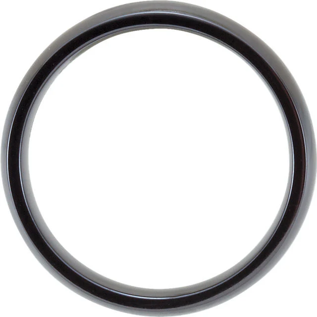 Men’s Wedding Band – The Che Guevara Ring (6mm Black Titanium Domed) - Image 3