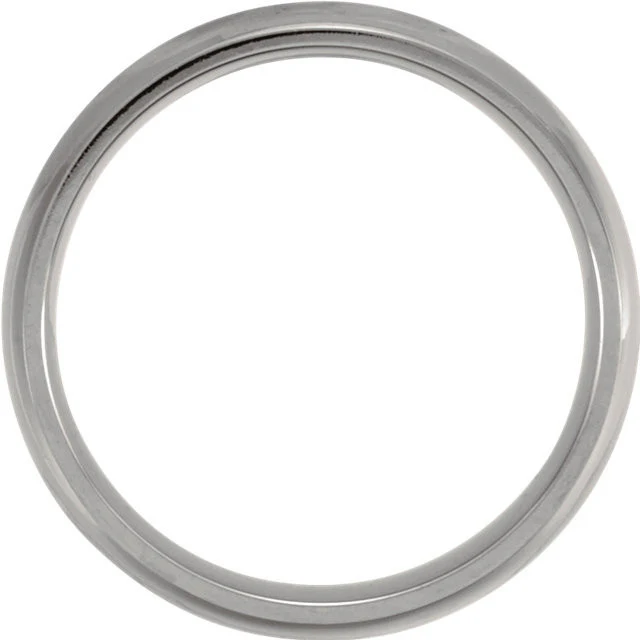 Cubic Zirconia Men’s Wedding Band – The Jakob Fugger Ring (0.05 TCW 8mm Titanium Beveled) - Image 3