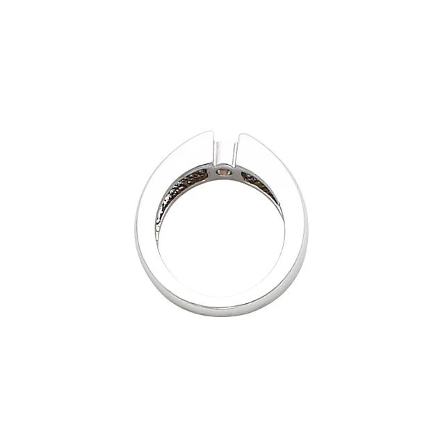 Cubic Zirconia Engagement Ring- The Kayla (0.25-1.0 CT Round Bezel-Set Solitaire) - Image 3