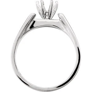 Cubic Zirconia Engagement Ring- The Alma (0.50 Carat Round-cut Cathedral-set Solitaire) - Image 3