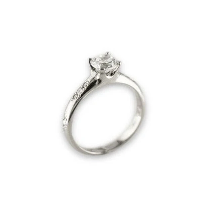 Cubic Zirconia Engagement Ring- The Juliet (2 TCW 12 Stone Pave Setting) - Image 5