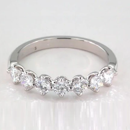 CZ Wedding Set, Shared Prong Scalloped Wedding Set with Customizable Center Stone - Image 4