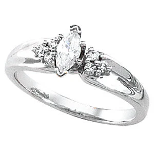 Cubic Zirconia Engagement Ring- The Natalia (Customizable 7-stone) - Image 3