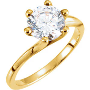 Cubic Zirconia Engagement Ring- The Aurora (Round or Asscher Cut Bypass Solitaire) - Image 4