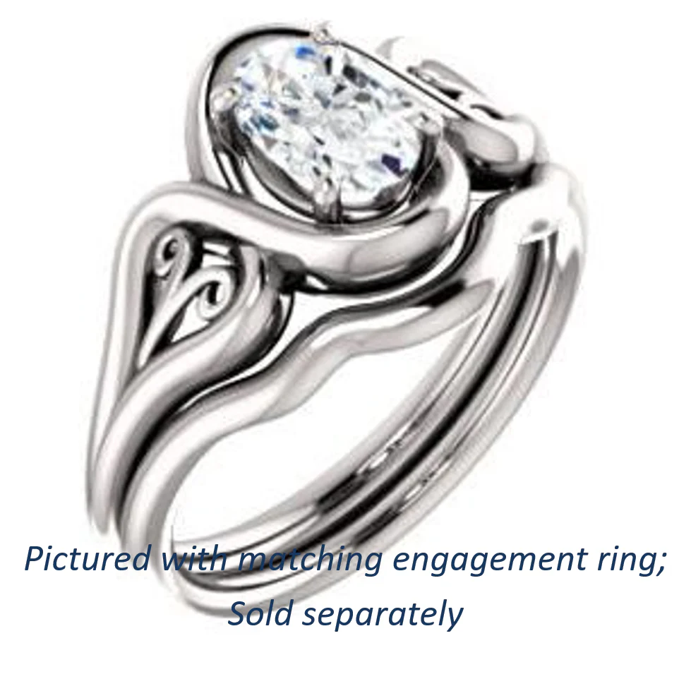 Cubic Zirconia Engagement Ring- The Bentley (Customizable Oval Cut Solitaire with Wide Tapered Band and Side Engraving Motif) - Image 7