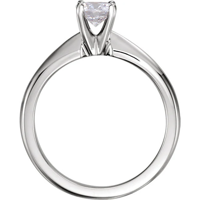 Cubic Zirconia Engagement Ring- The Carol (Classic Round Solitaire) - Image 7
