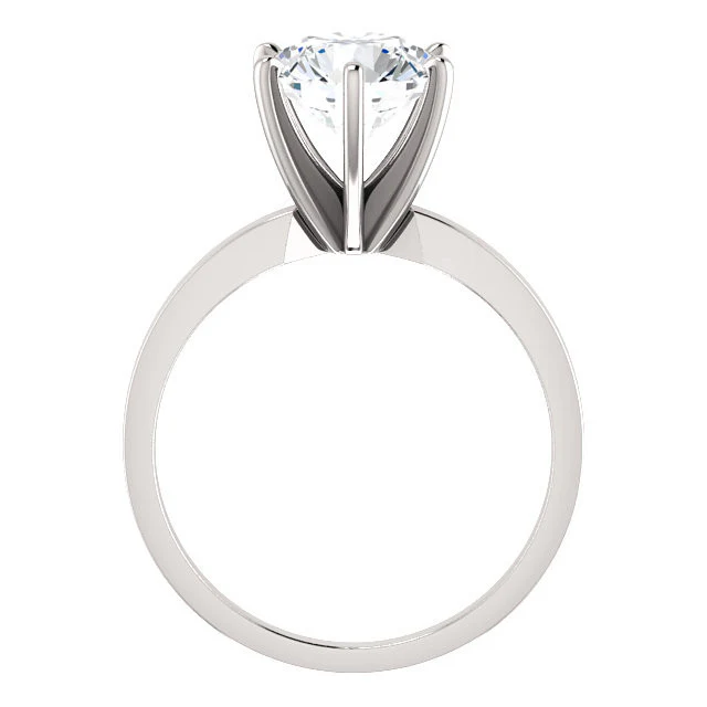 Cubic Zirconia Engagement Ring- The Christin (0.5-2.0 Carat 6-prong Classic Round Solitaire) - Image 6
