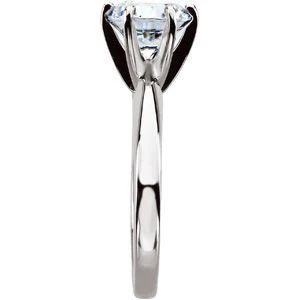 Cubic Zirconia Engagement Ring- The Christin (0.5-2.0 Carat 6-prong Classic Round Solitaire) - Image 8