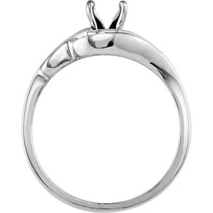 Cubic Zirconia Engagement Ring- The Deirdre (Customizable 12-stone Bypass with Round and Baguette Channel) - Image 3