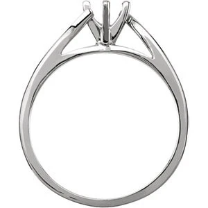 Cubic Zirconia Engagement Ring- The Dell (Customizable Cathedral Bypass Solitaire) - Image 5