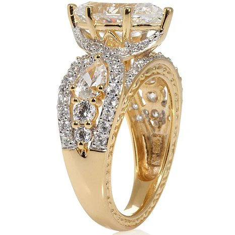 Cubic Zirconia Engagement Ring- The Donella Vintage Engagement Ring (6.30 TCW Marquise Cut) - Image 4