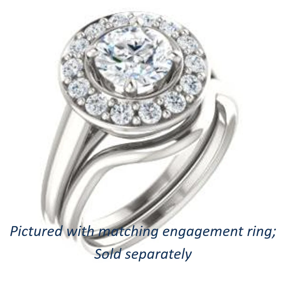 Cubic Zirconia Engagement Ring- The Esperanza (Customizable Cathedral-set Round Cut Style with Large Cluster Halo Accents and Tapered Band) - Image 7