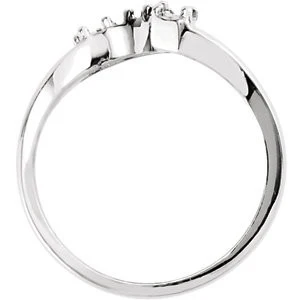 Cubic Zirconia Engagement Ring- The Genevieve (Customizable 7-stone with Freeform Design) - Image 4