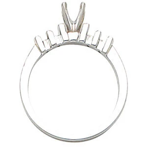 Cubic Zirconia Engagement Ring- The Isabel (Customizable Petite Band 5-stone with Round Channel) - Image 3