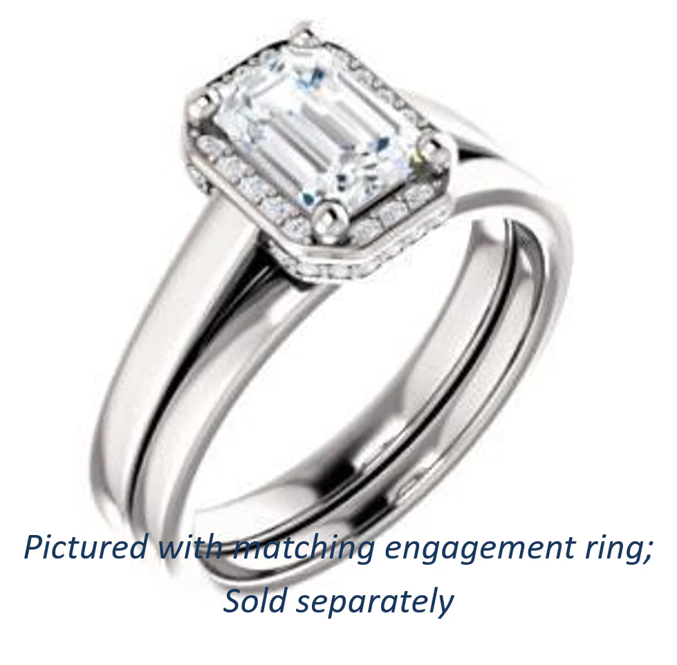 Cubic Zirconia Engagement Ring- The Juana (Customizable Cathedral-raised Radiant Cut Design with Halo Accents and Under-Halo Style) - Image 7