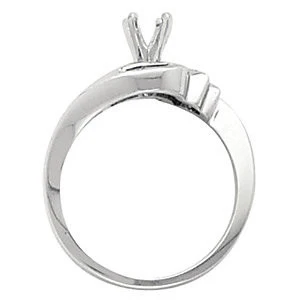 Cubic Zirconia Engagement Ring- The Lesley (Customizable with Hand-engraved Round Channel Band) - Image 3