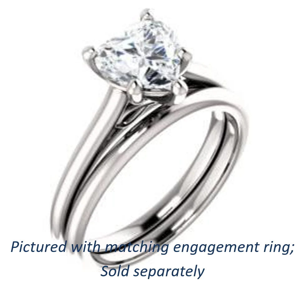 Cubic Zirconia Engagement Ring- The Madelyn (Customizable Heart Cut Solitaire with Infinity Trellis Decoration) - Image 7
