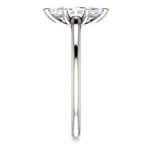 Cubic Zirconia Engagement Ring- The Madelyn (Customizable Marquise Cut Solitaire with Infinity Trellis Decoration) - Image 5