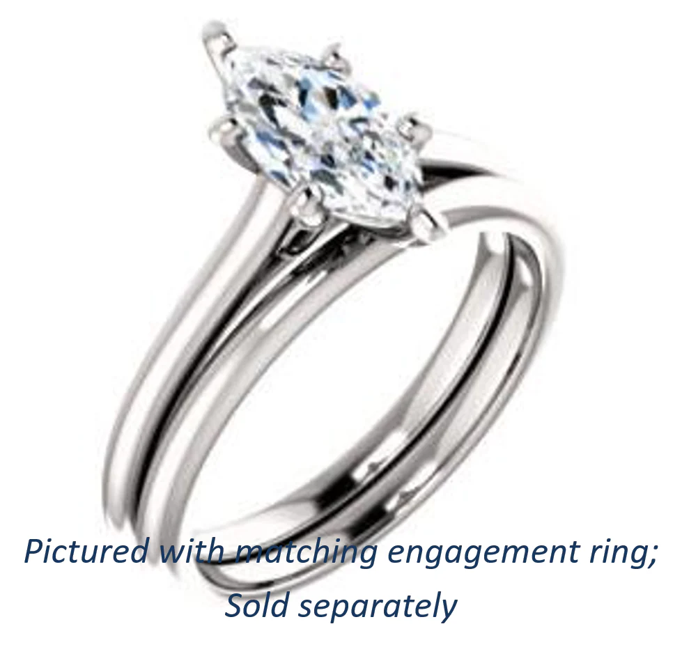 Cubic Zirconia Engagement Ring- The Madelyn (Customizable Marquise Cut Solitaire with Infinity Trellis Decoration) - Image 7