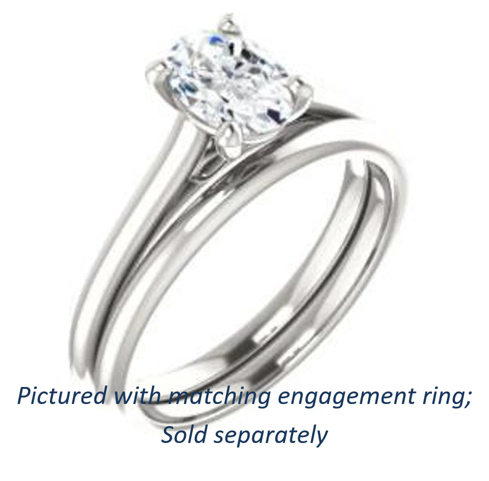 Cubic Zirconia Engagement Ring- The Madelyn (Customizable Oval Cut Solitaire with Infinity Trellis Decoration) - Image 7