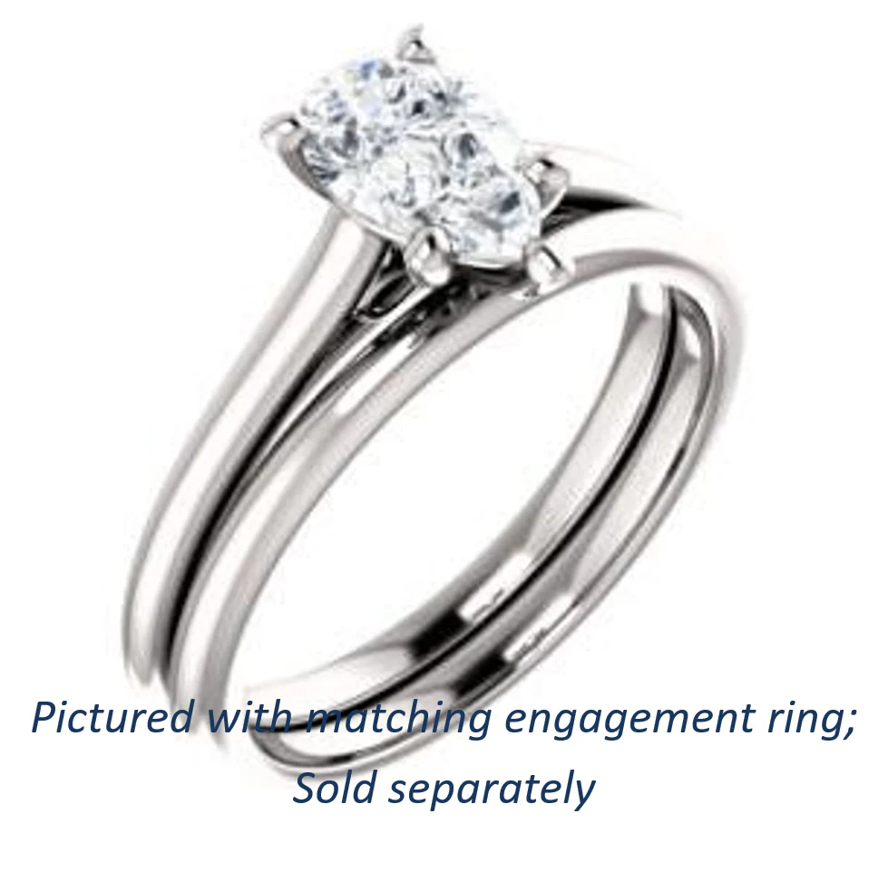 Cubic Zirconia Engagement Ring- The Madelyn (Customizable Pear Cut Solitaire with Infinity Trellis Decoration) - Image 7