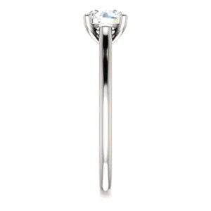 Cubic Zirconia Engagement Ring- The Madelyn (Customizable Round Cut Solitaire with Infinity Trellis Decoration) - Image 5