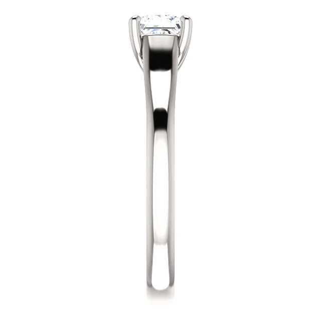 Cubic Zirconia Engagement Ring- The Natasha (0.25-2.0 CT Cathedral-inspired Princess-Cut Design) - Image 9