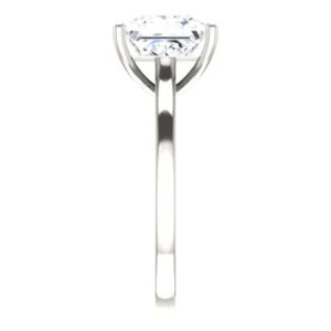 Cubic Zirconia Engagement Ring- The Salome (Customizable Princess Cut Solitaire featuring Band Filigree) - Image 5
