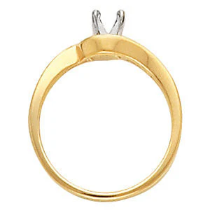 Cubic Zirconia Engagement Ring- The Shelley (Customizable Center with Petite Channel Accents) - Image 4