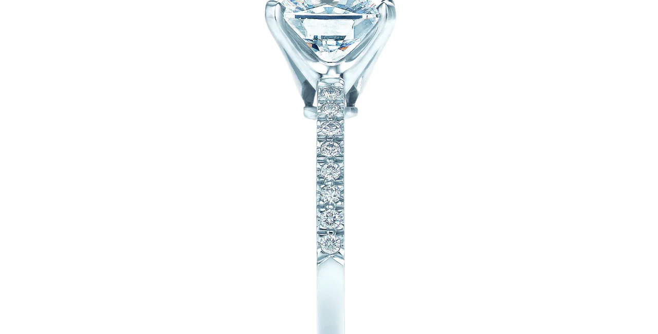 Cubic Zirconia Engagement Ring- The Tien (2 CT Cushion Cut) - Image 3