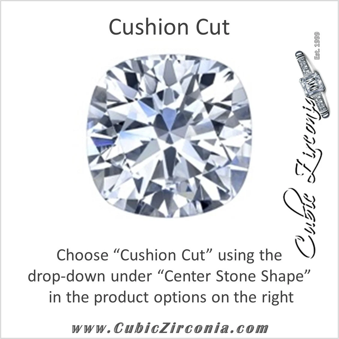 Cubic Zirconia Engagement Ring- The Natalie (Customizable Center Stone with Two-Tone Princess Channel Band) - Image 5